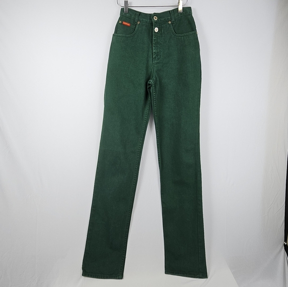 Vintage Lawman 90s Y2K style high waist green jeans size 3 - Picture 15 of 16